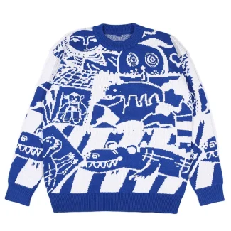 Men Sweater Pullover Jacquard Pattern Knit Jumper Designer Fashion Men Clothes Knitted Sweater for Men